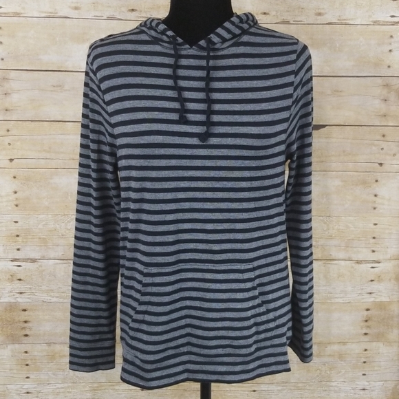 Old Navy Tops - Old Navy Stretch Striped Pullover Hoodie